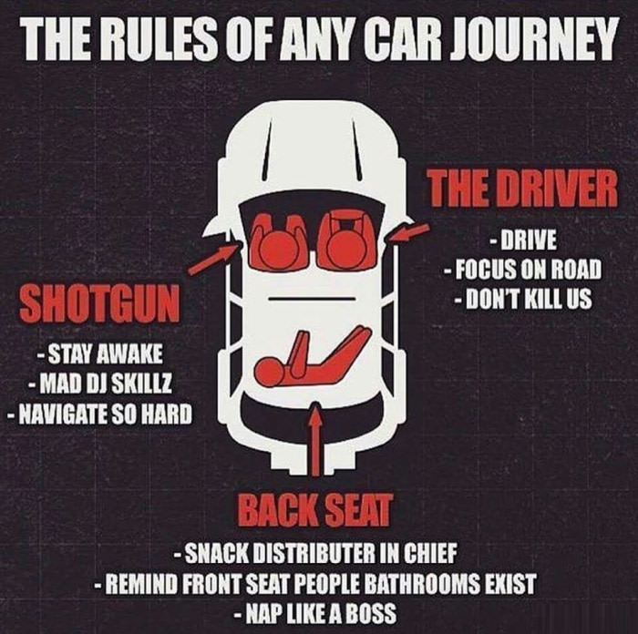 The rules of any car journey