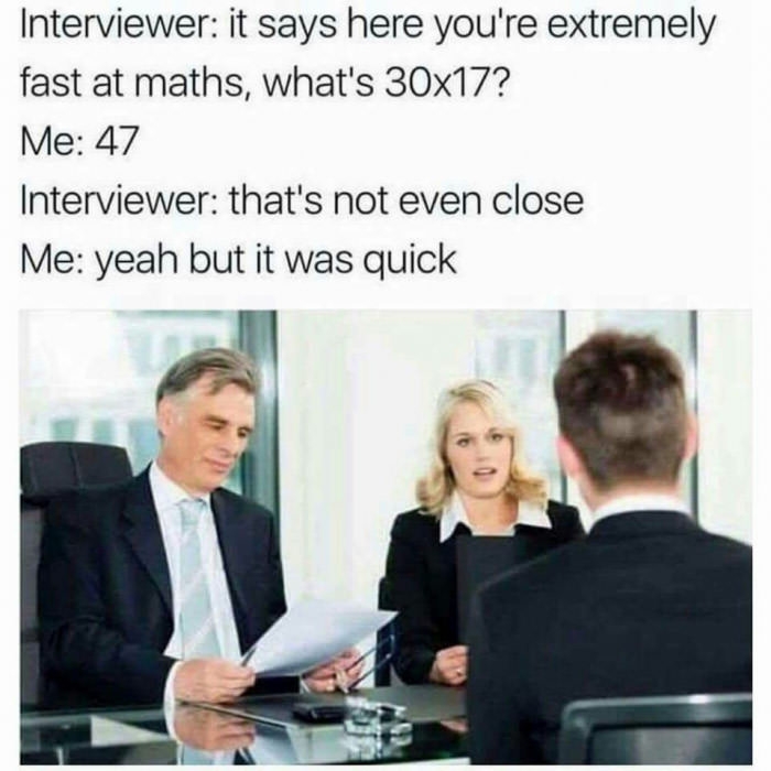 At a job interview