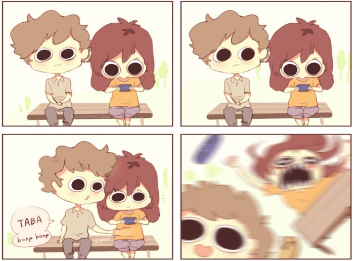 When you pinch the fatty part of your gf