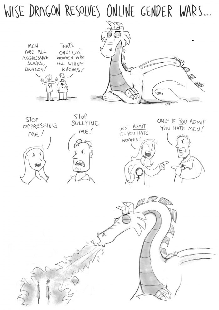 Wise dragon resolves online gender-wars