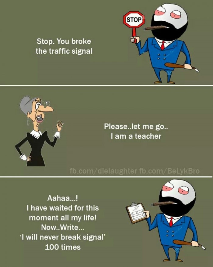 You're a teacher