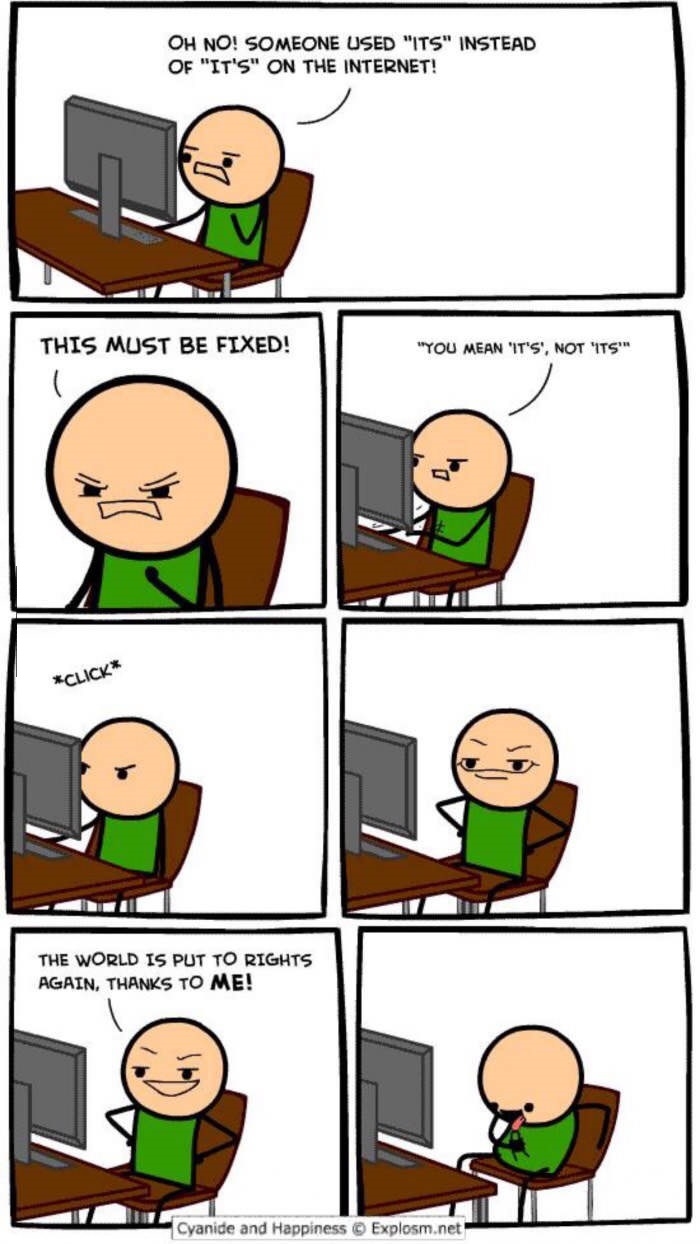 Grammar nazis behind the scenes