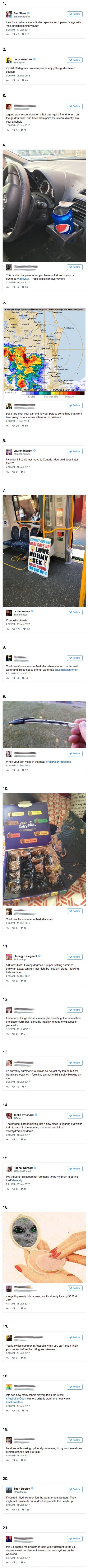 Tweets that prove Australian summer will be the death of us