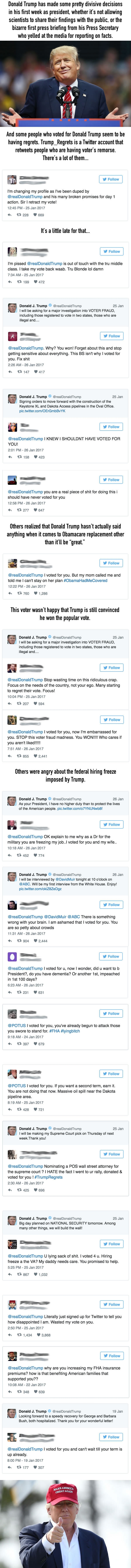 Twitter is full of Trump voters who regret their decision