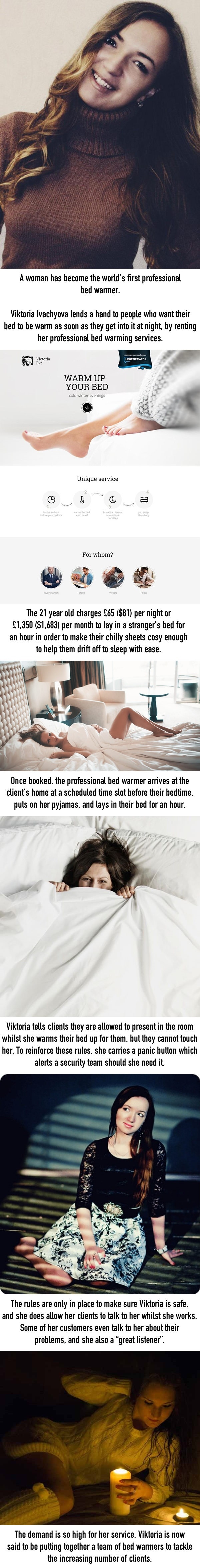 The 'world's first' professional bed warmer