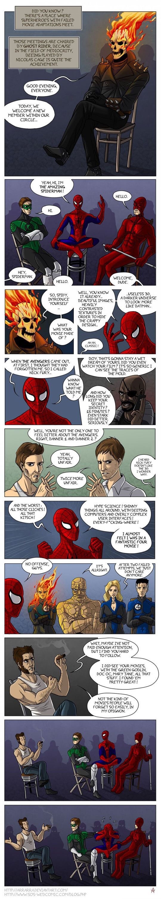 Superheroes with failed movie adaptations.
