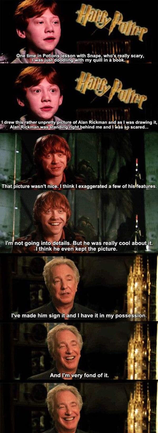 Rupert Grint & Alan Rickman