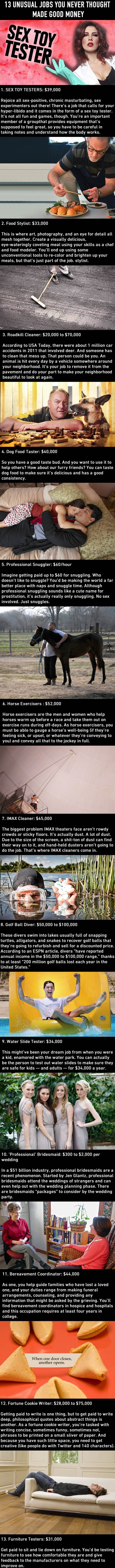 Unusual jobs you never thought made good money