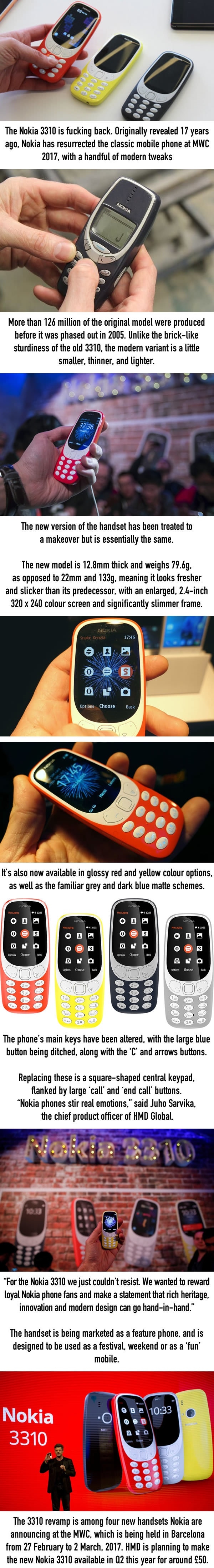 Iconic Nokia 3310 returns