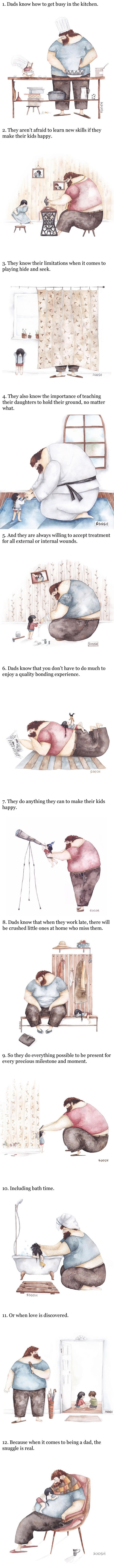 Illustrations of the daddy-daughter bond that will melt your heart