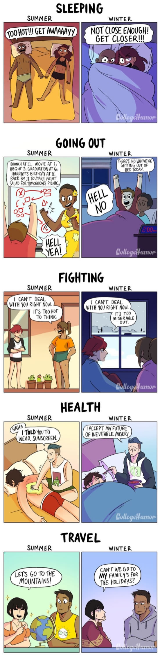 Relationships: Summer vs. Winter