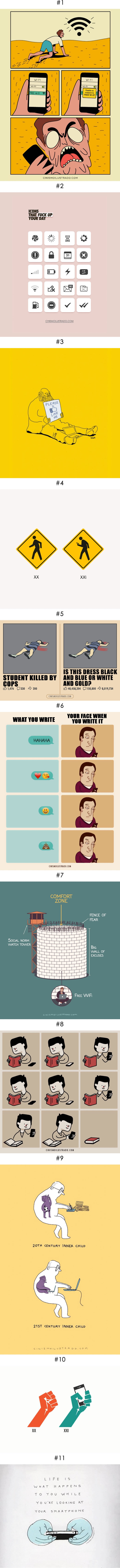 Illustrations about life with technology