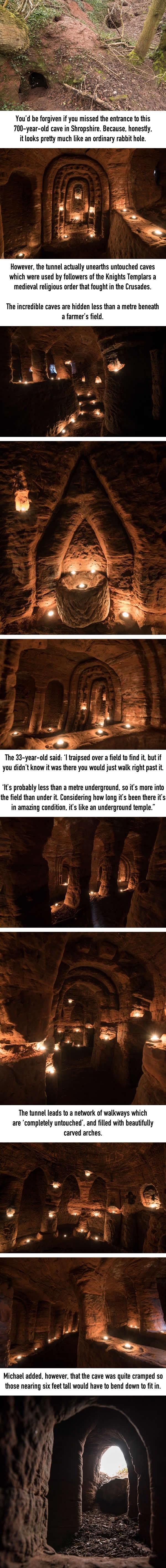 Rabbit hole leads to 700-year-old secret cave network