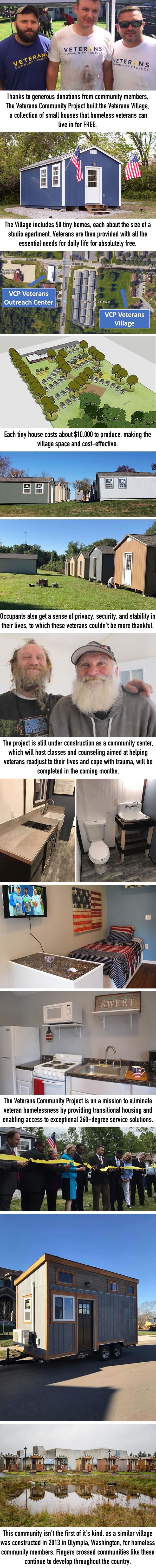 City builds tiny village for homeless veterans