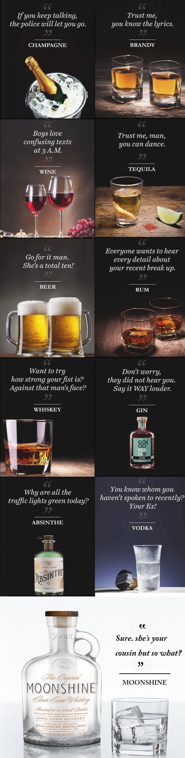 If alcohol could talk...