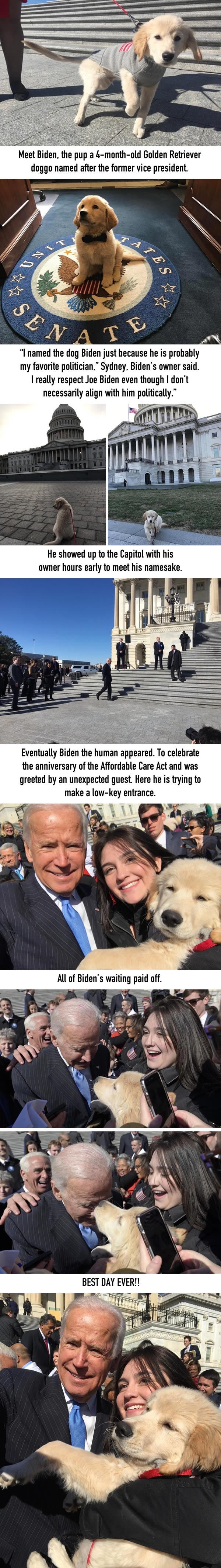 Joe Biden meets puppy also named Biden