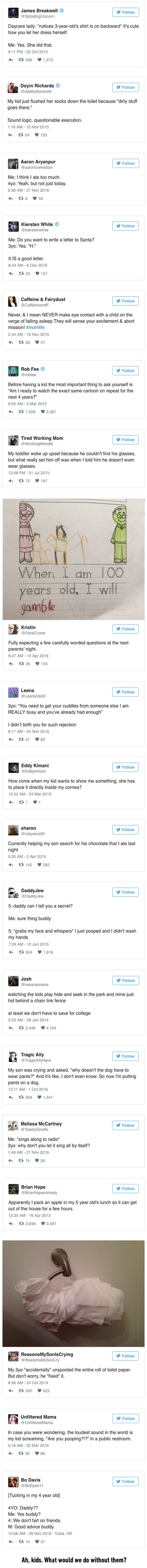 Hilarious tweets from parents