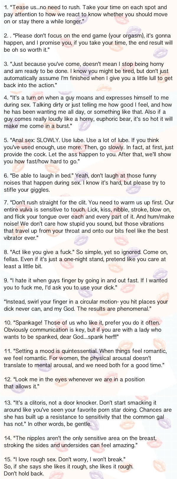 S*x tips women wish you knew