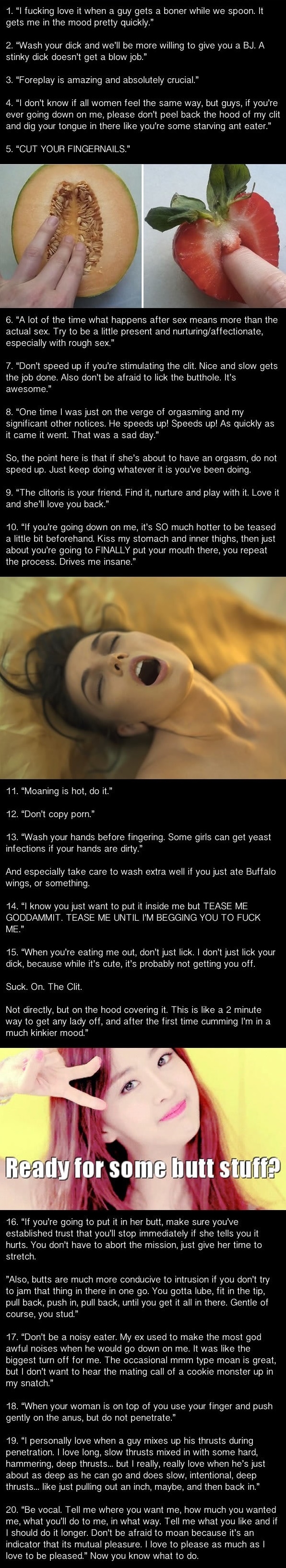 Things she actually wants you to do in bed