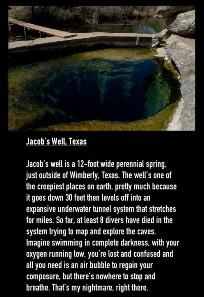Jacob's well, Texas