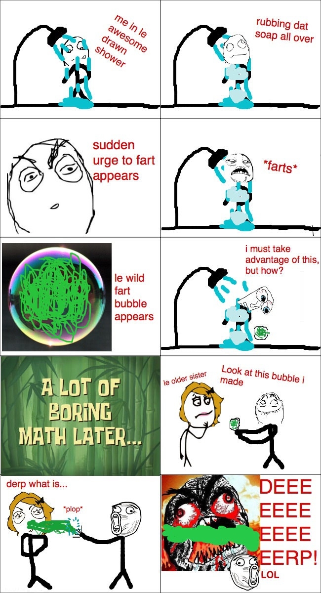 Shower farts
