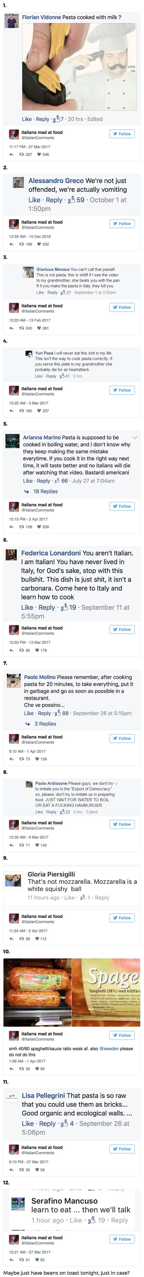 Feel the culinary rage of Italians