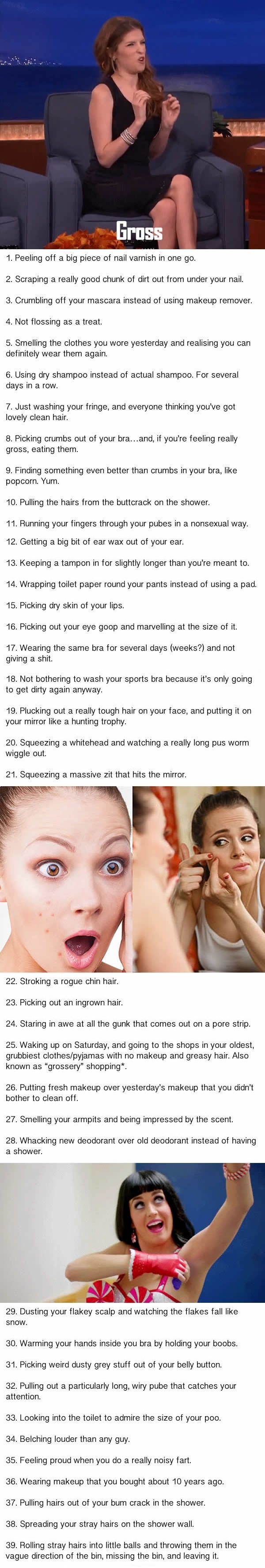 Gross things most girls secretly enjoy
