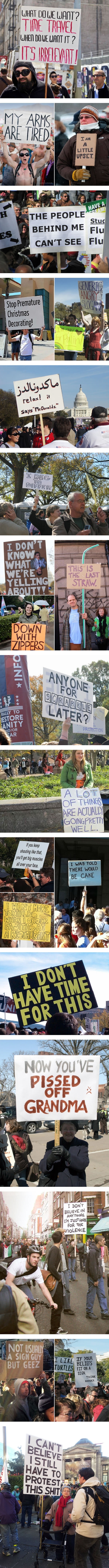 Funniest protest signs