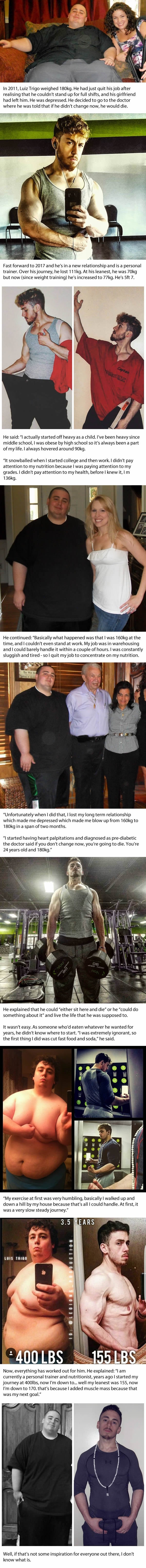 Guy looks unrecognisable after losing 111kg