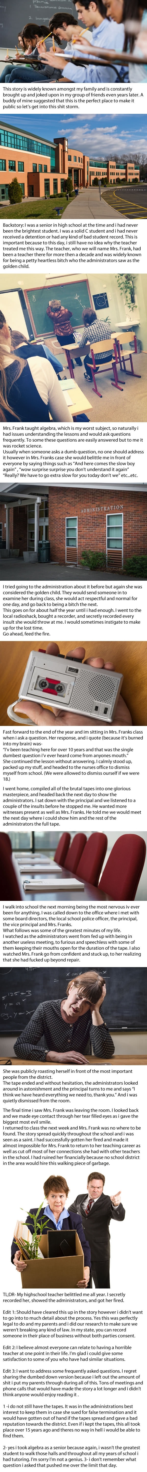 Teacher keeps insulting students