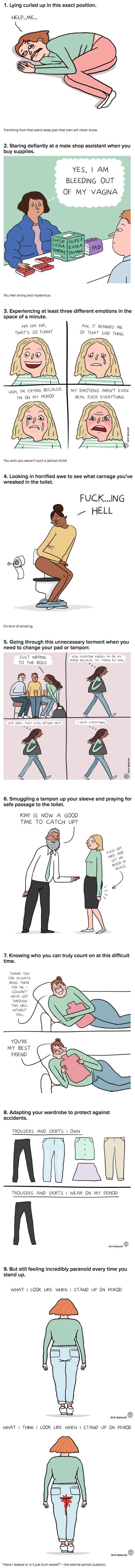 9 things all girls secretly do on their period