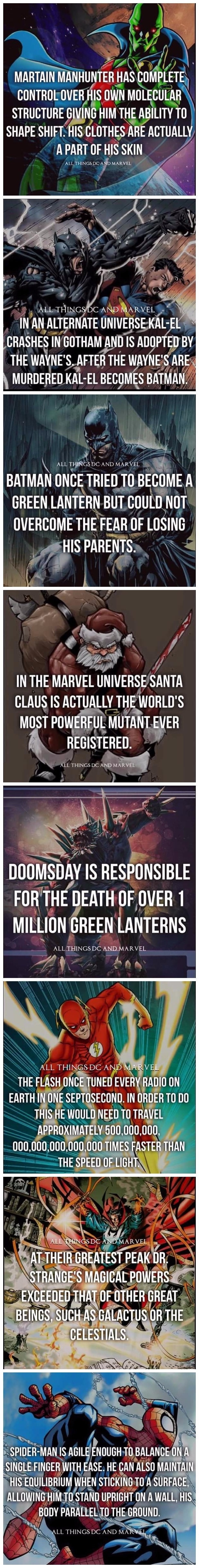 Just some superhero-villain facts