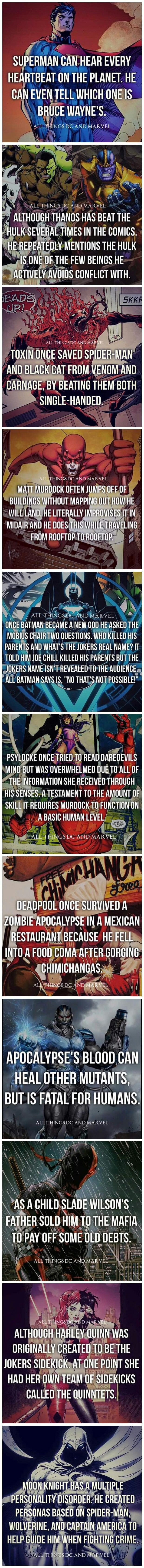 DC and Marvel facts