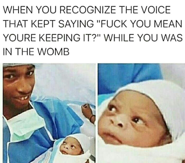 His face though