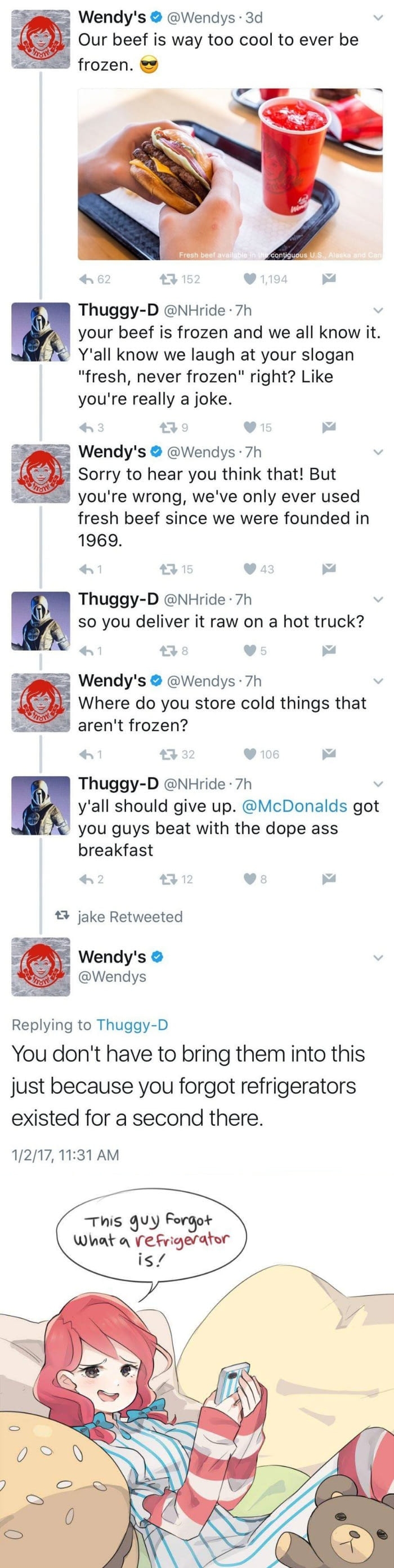 This guy forgot what a refrigerator is