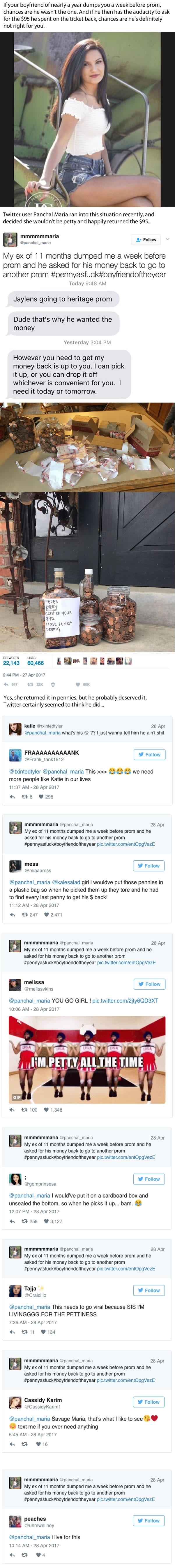 Woman gets dumped a week before prom