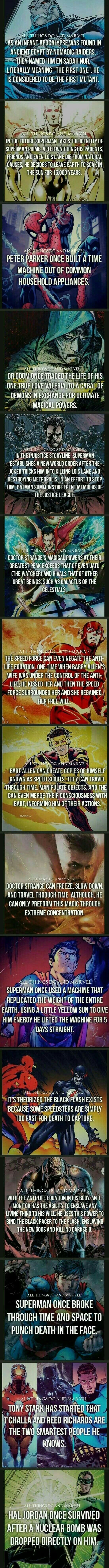 Marvel and DC facts