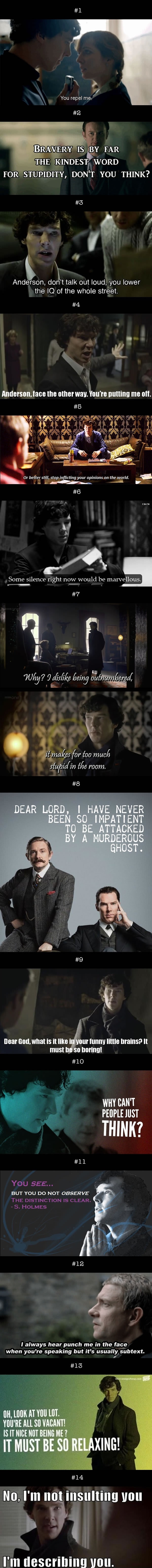 Sherlock insults to crush your enemies