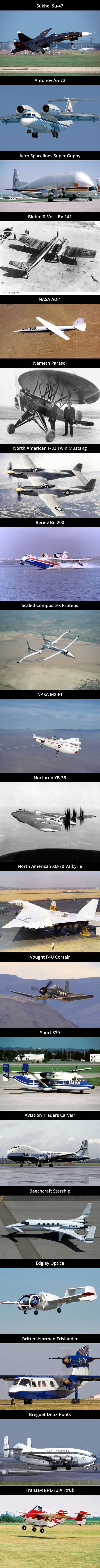 Some unusual plane designs throughout history