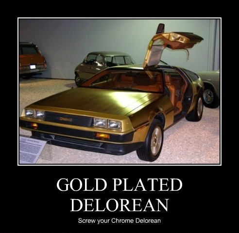 Gold plated Delorean
