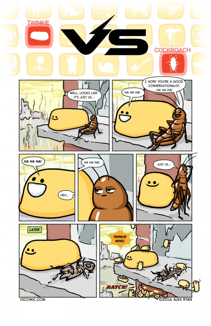 Twinky VS cockroach