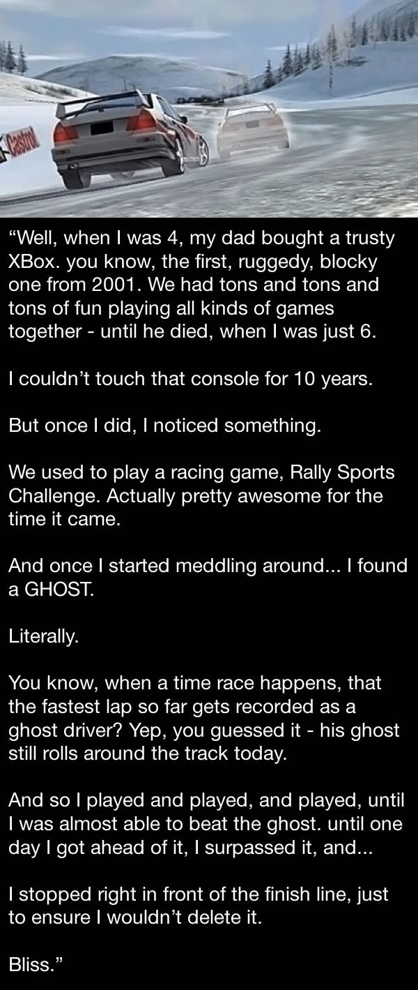 Gamer finds his father's ghost waiting for him in an old game