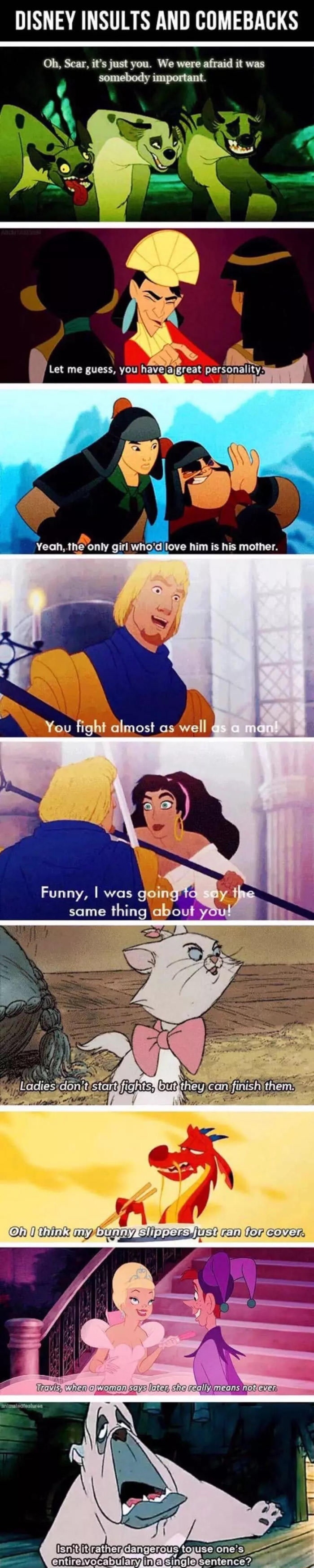 Disney insults and comeback