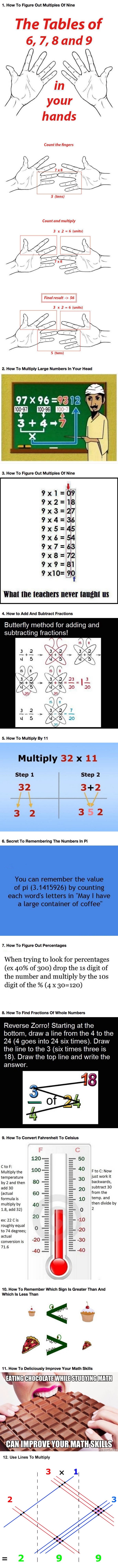 If you're bad at math, it's because you didn't learn these 11 simple tricks