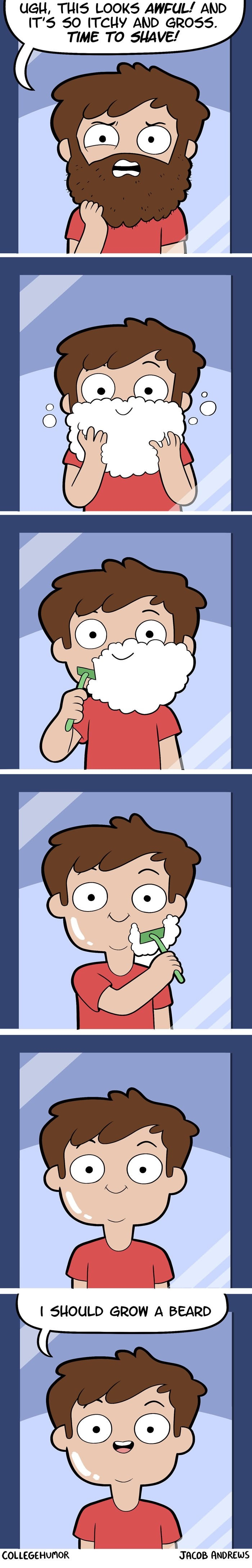 Why guys always have facial hair