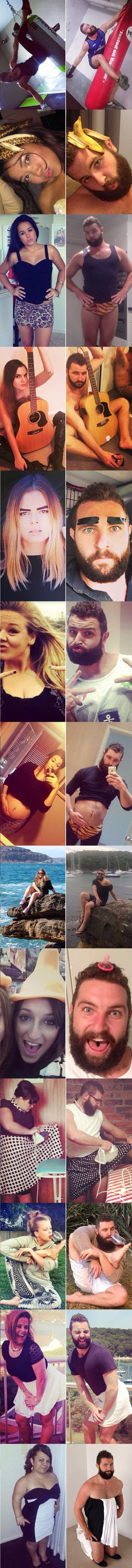 Guy recreates photos he saw on Tinder