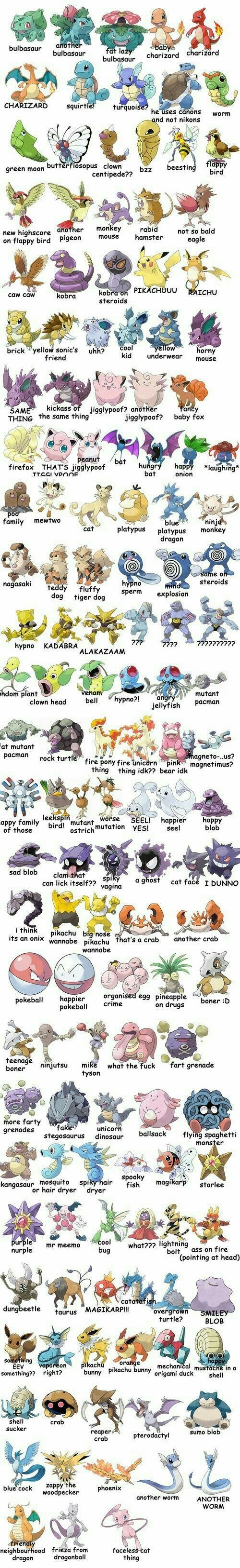 Pokemon according to my girlfriend