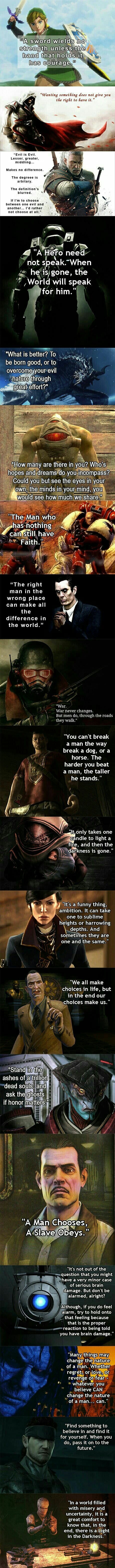 Quotes from video games