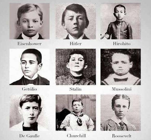 Main figures of WW2 as children