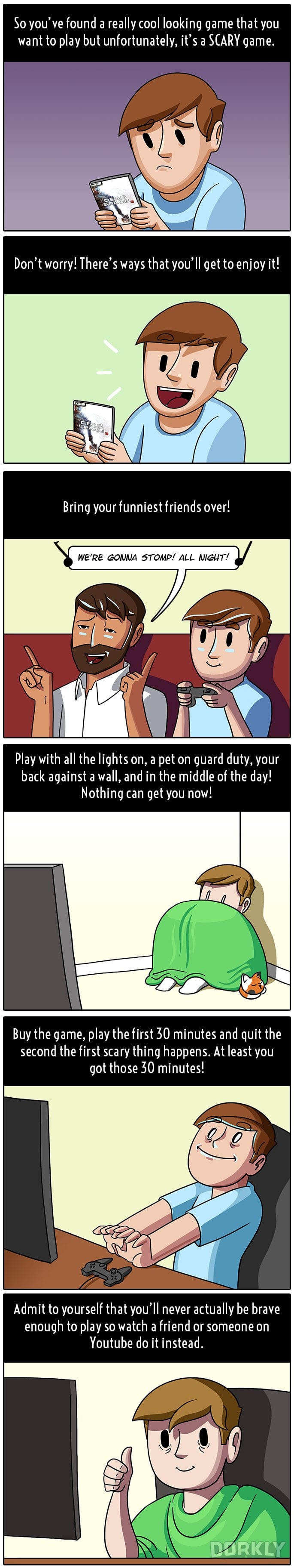 How to play scary games for scaredy cats